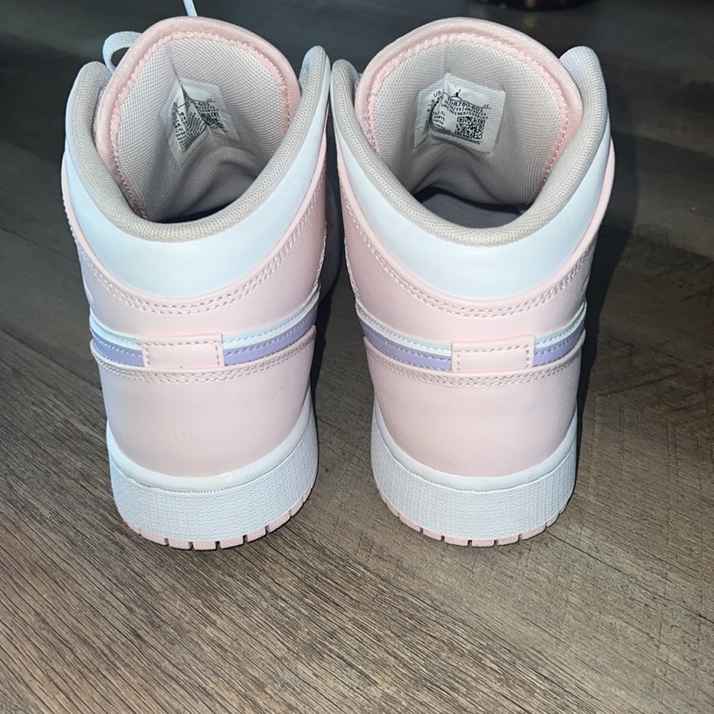 Air Jordan Pastel Pink & Purple High-Top Sneakers - Picture 3 of 5